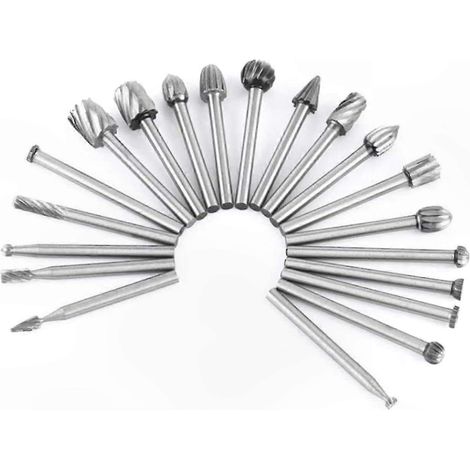 20 Stück Hartmetall-Fräser, 3 mm (1/8") Schaft, für Oberfräsen und Holzbearbeitung (1/5)