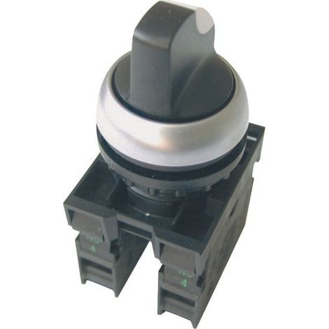 Unidad M22-WRK3/K20, 1Z, interruptor de 3 posiciones, montada en el panel frontal.