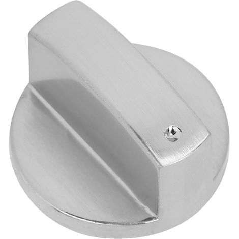 Bouton de cuisinière universel en alliage de zinc de 8 mm, adaptateur pour bouton de commande de four et de cuisinière, couleur argent. (1/5)