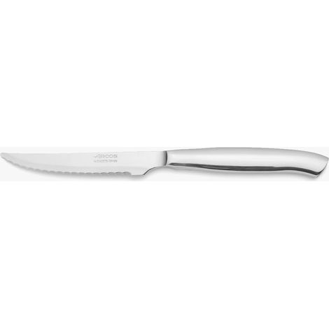 Couteau de Table - Lame Dentelée Acier Inoxydable 11 cm - pour Viandes - Monobloc Acier Inoxydable - Série Couteaux de Table (1/5)