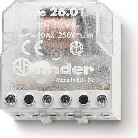 Telerruptor FINDER 230Vac 2Ctos Abiertos En Reposo 10A/250Vac Biestable 26068230.0000