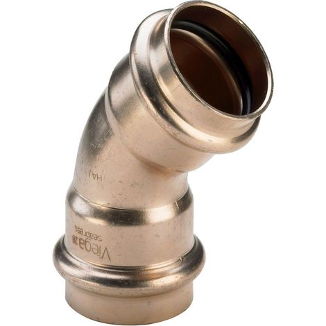 Viega Seapress Bogen 45 Grad 0326, d. 22mm, CuNiFe-Legierung (1/3)