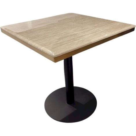 Table bistrot carrée élégance beige pour coin repas moderne - beige effet marbre