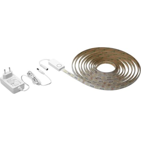 Kit 5M Bande LED Intelligente 4.8W/M RVB + 2700-6000K IP65 GSC 204035001 (1/3)