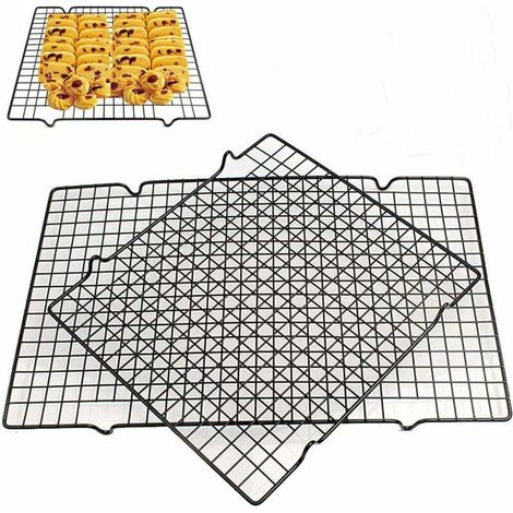 royaluxe - Grille de refroidissement à pâtisserie en acier inoxydable, grille à gâteau rectangulaire, grille de refroidissement antiadhésive/amortisseur et cuisson pour biscuits biscuits gâteau P (1/5)