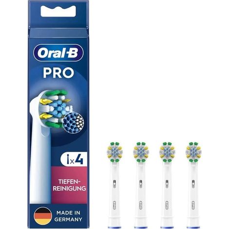 Braun Oral-B Deep Cleaning 4 Pezzi Bianco
