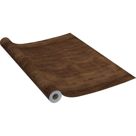 vidaXL Self-adhesive Furniture Film Dark Oak 500x90 cm PVC