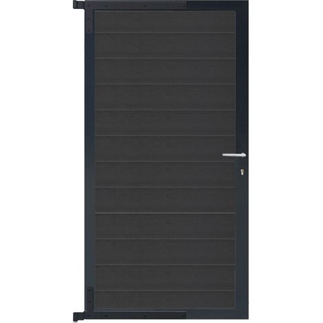 ELSKOP-Tor-Komplettset 90 x 173 cm, Füllung anthrazit