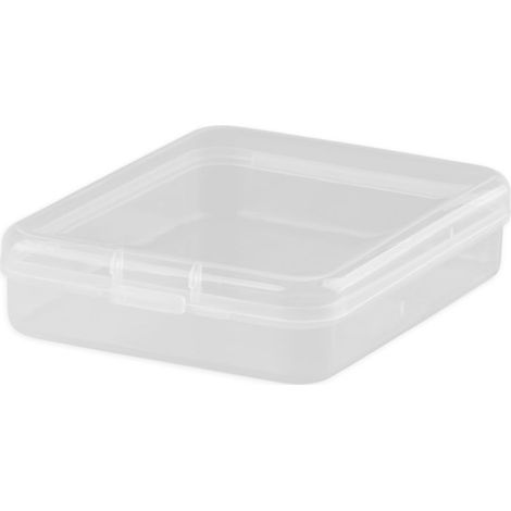 Transparente, rechteckige Aufbewahrungsbox mit Deckel, PP-Kunststoffbox, 115 x 95 x 30 mm (1/5)