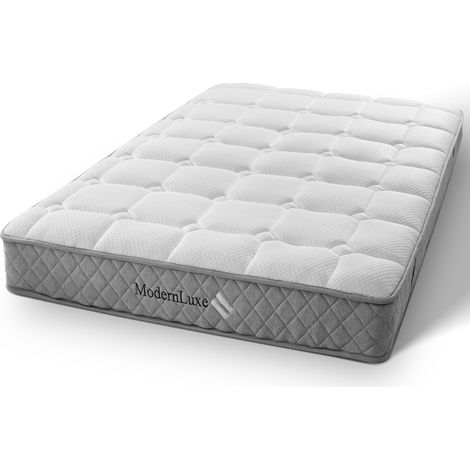 Matelas orthopédique en mousse froide 180x200 cm, matelas à ressorts ensachés 7 zones, fermeté H3 (mi-ferme) – certifié OEKO-TEX®, hauteur 20 cm, 4 poignées + emballé sous vide (1/5)