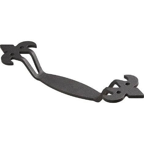Poignée de porte de grange, poignée d'angle noire, poignée de porte coulissante en fonte avec vis (1/5)
