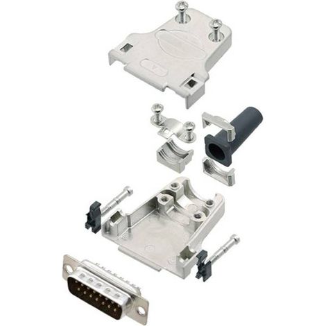 Amphenol L17DTZF37-RG+L717SDC37P KIT connettori maschio SUB-D 180 ° Numero Poli (num): 37 Punte a saldare 1 pz.