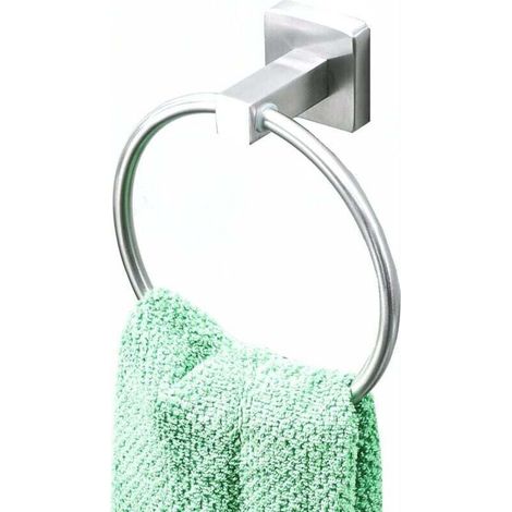 Bathroom towel ring, 15.8 cm, made of brushed nickel and stainless steel MUMU (1/4)