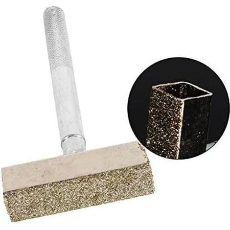 Dresseur de Meules Diamant avec Manche Antidérapant Longueur 4-3/16\" Dresseur de Pierre de Diamant Redresseur de Meule Diamanté Tête (1/4)