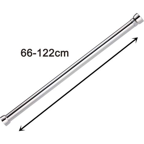 Tringle à vêtements coulissante penderie tringle à vêtements en acier inoxydable, tube de penderie pour armoire, douche, balcon (1/5)