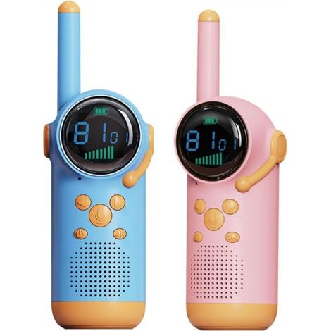 Kids Walkie Talkie, Toy Walkie Talkie for Ages 3-12, Rechargeable Kids Walkie Talkie with VOX Function for Adventures, Camping, Hiking (Pink Purple) (1/5)