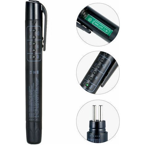 Testeur De Liquide De Frein Liquide Pen Huile De Frein Automatique Analyseur D'Humidite Avec 5 Indicateurs Led Pour Dot3 Dot4 Dot5 (1/5)