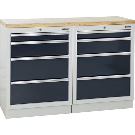 FRANKEL kaiserkraft, Armoire modulaire, 8 tiroirs, anthracite