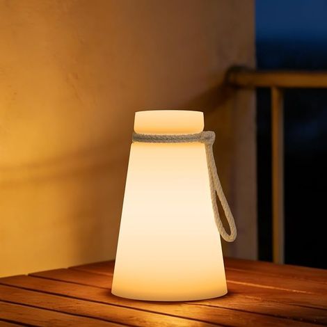 Lampe de table d'extérieur portable, sans fil, rechargeable, lumières LED RVB avec télécommande, IP44, résistante à l'eau, lampe suspendue à piles pour terrasse, jardin, camping, salle à manger (1/2)