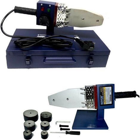 TRADE SHOP - Polifusore Saldatore 1600w 6 Matrici Per Saldatura Tubi Plastica Pvc Pvdf - (1/5)