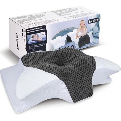 Nackenkissen Memory Foam Wei&xDF+karbongrau 704015 12cm (1/5)