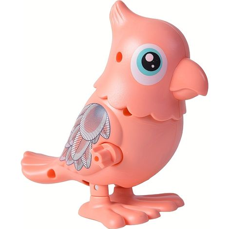 Les jouets à ressort permettent aux petits animaux de sauter, peuvent être remontés, les perroquets peuvent sauter, et ils existent dans une variété de couleurs vives. (1/5)