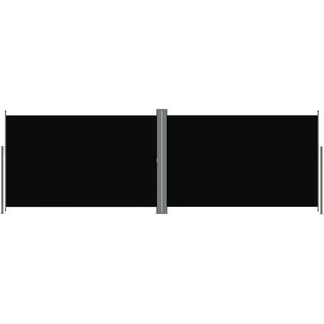 Toldo de protección lateral retráctil para patio, jardín, terraza, balcón, protección visual, 200 x 600 cm, negro 020007446