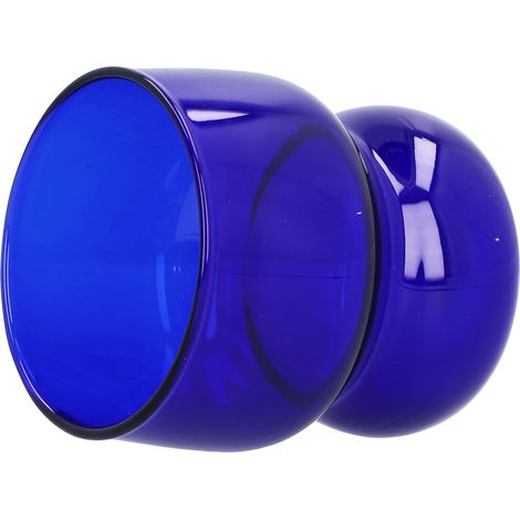 Gobelet en verre borosilicate haute résistance à la chaleur, idéal pour les boissons à base de jus, pour la maison, l'hôtel ou le café (bleu). (1/5)