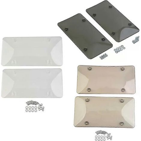 Lot de 2 protections teintées pour plaques d'immatriculation de véhicules américains (ABS) - JXLGV (1/5)