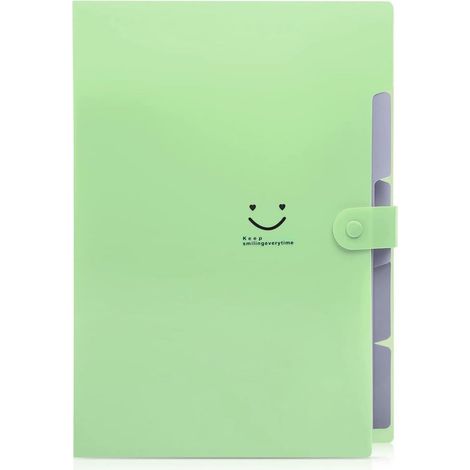 Organiseur de dossiers - Pochettes élégantes pour documents A4 - Organiseur de documents à 5 compartiments - Pochette extensible avec fermeture à boucle - Idéal pour le bureau à domicile - 32,5 cm x 2 (1/5)