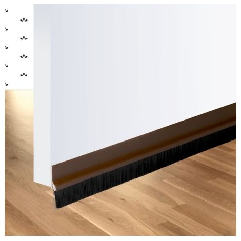 Burlete adhesivo pvc con cepillo 1 metro - 40mm - 1m blanco, LOGUI (1/3)
