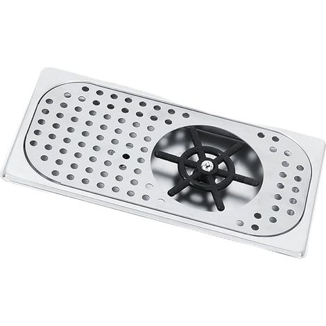 Rince Verr Evier Automatique, G1/2in 114 mm Diamètre Lave Verre Evier de Cuisine 201 En Acier Inoxydable, pour le Logement, le Bar et le Restaurant