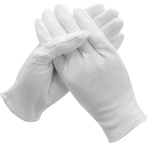 6 Pairs of Soft Cotton Work Gloves for Gardening, DIY, and Industrial Use - Reusable (1/5)