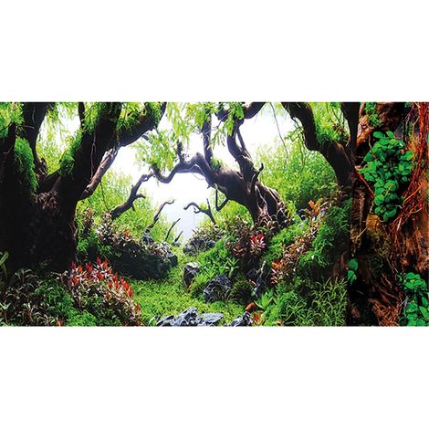 Hobby Fotorückwand für Aquarien Green Dream / Wooden Sky - 120 x 50 cm