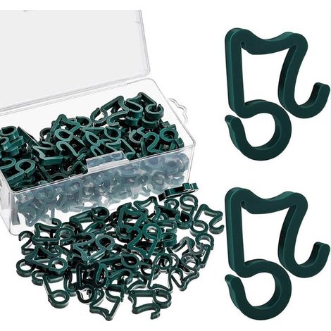 Note pp hooks Weatherproof Outdoor Decorative light clips - Green, 100pcs (1/3)