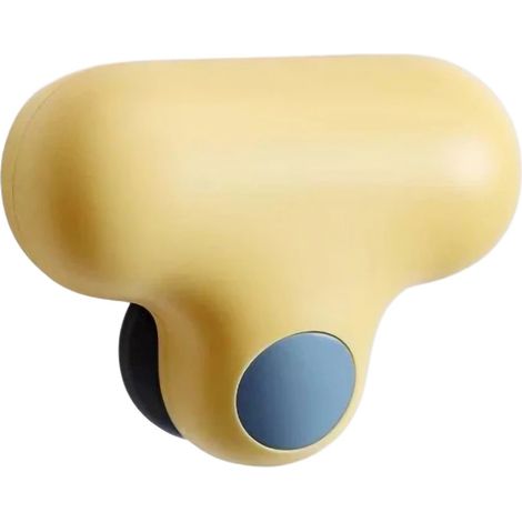 Raclette à miroir en TPR, petite brosse ergonomique de nettoyage de verre avec ventouse, jaune (1/3)