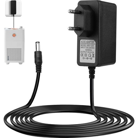 Adaptateur Secteur 12V 2A 24W Universel – Alimentation AC DC pour Haut-Parleurs, Bandes LED, Routeurs, Caméras CCTV – Transformateur 12V 2A avec Câble 1m, Connecteur 5.5mm x 2.5mm (1/5)
