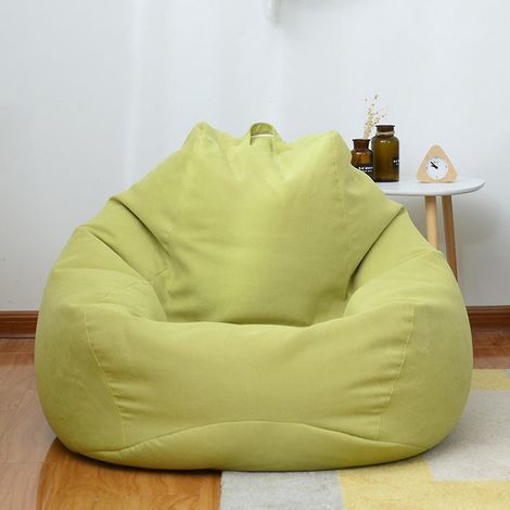 Housse de pouf extra large neuve pour canapé et fauteuil d'intérieur, idéale pour adultes et enfants Offre spéciale (Livraison gratuite) - 100 x 120 cm - Vert (1/4)