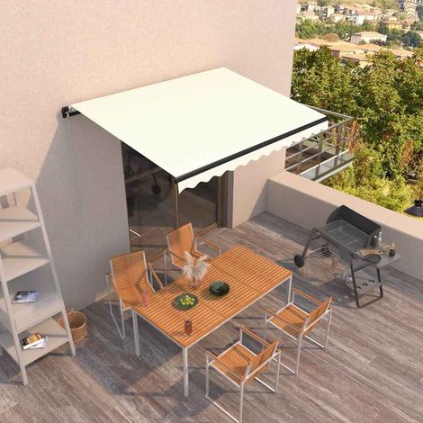 Teenpull – Markise Manuell Einziehbar 400x300 cm Creme (1/5)