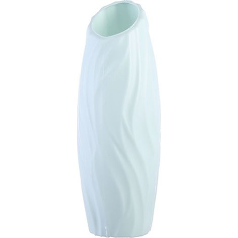 Vase Céramique - Blanc - 25 cm Hauteur - Pour Fleurs Séchées et Décoration Intérieure - 1 Pièce (1/5)