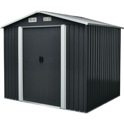 Rimessa per Attrezzi in Lamiera 213x191 Ricovero Box Casetta Baracca da Giardino (1/5)