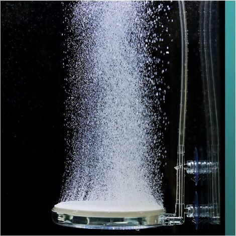 Aquarium Pierre a Air, Pierre à air d'aquarium, avec Valve de Commande Silencieux Super High CO2 Diffuseur d'oxygène dissous pour Aquarium et hydroponique (100 mm) (1/4)