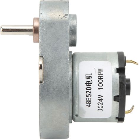 Moteur à engrenages CC à couple élevé, vitesse réglable, réversible et autobloquant, 100 tr/min, 48E520, 24 V CC (1/5)