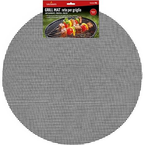 RETE BARBECUE ANTIADERENTE PER GRIGLIA O PIASTRA DIAMETRO 50 CM