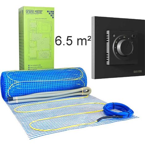 Kit de calefacción por suelo radiante 6,5 m², 170 W/m² + MST-9n termostato