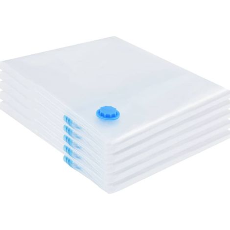 Sacs de rangement 5 pcs Transparent et Bleu 120 x 70 cm (1/5)