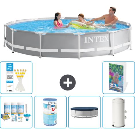 Prism Frame Pool Rund - 366x76 cm - 7-teilig S147