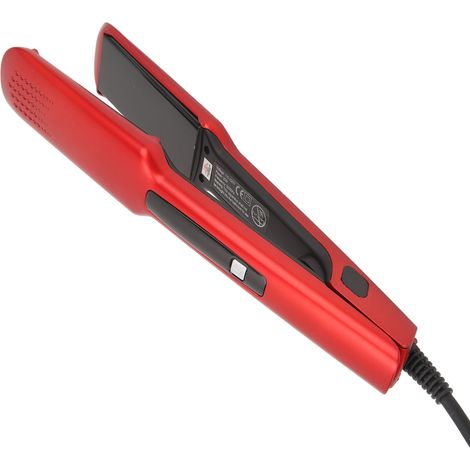 Fer à friser/lisser/onduleur électrique 2 en 1, chauffe rapide, prise US 110-220 V, rouge (1/5)