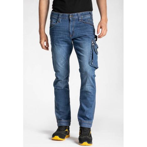 Rica Lewis JOB BLU Stoned Jeans mit elastischem Bund. Größe: 48. (1/5)