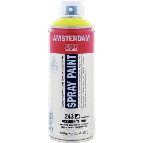 Bombe de peinture Amsterdam 400ml jaune verdâtre (1/2)